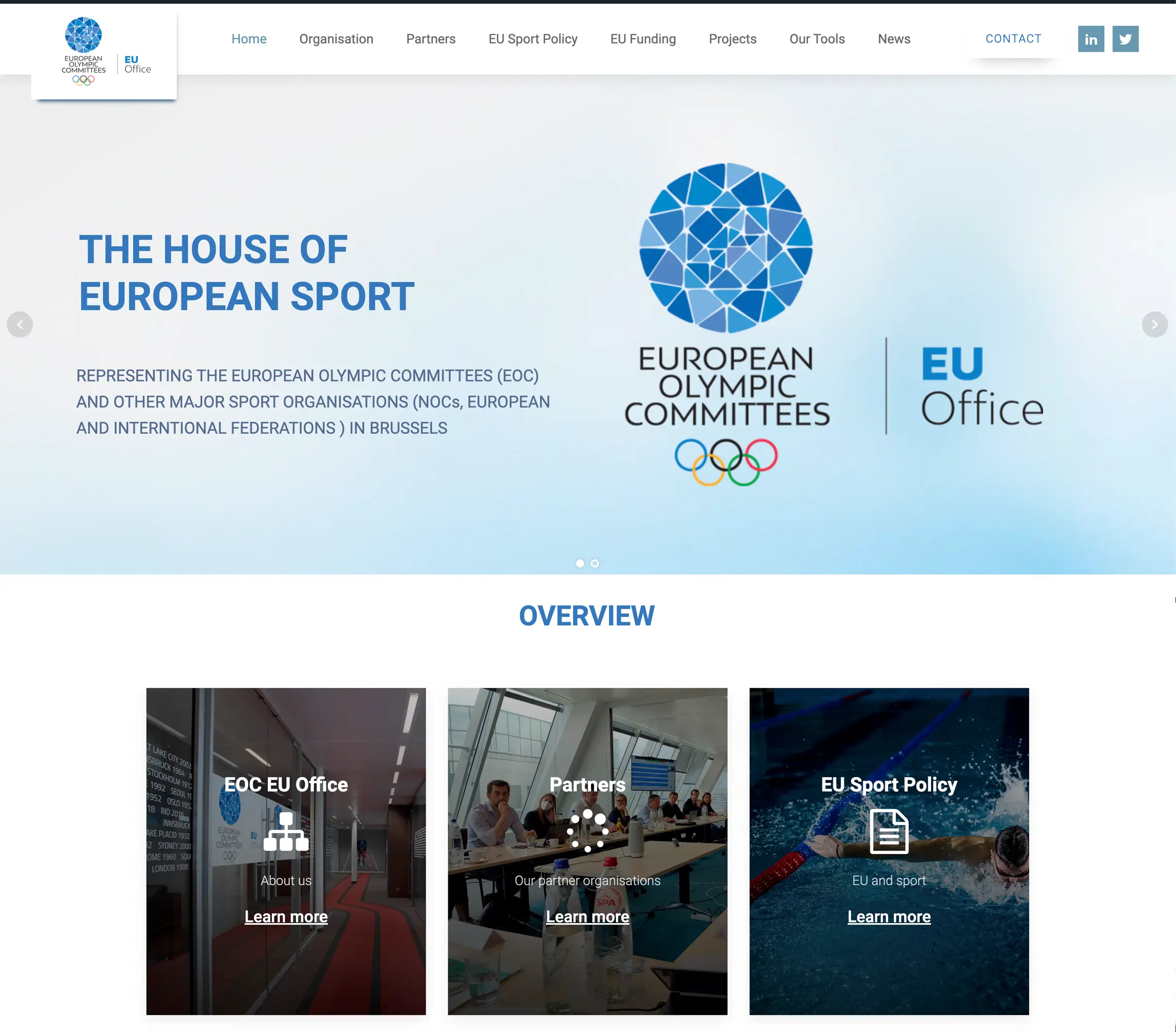 PRUEFEN: Website EU Office Sport