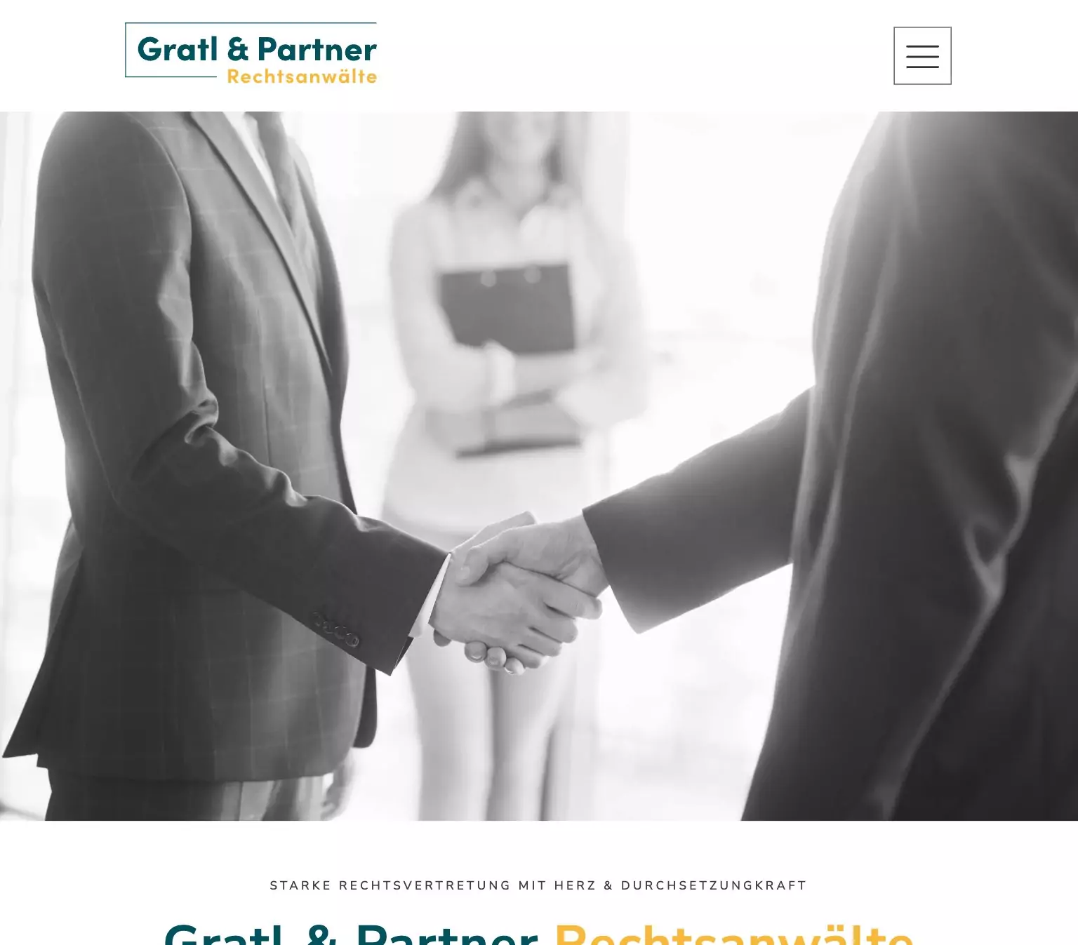 Website für eine Rechtsanwaltskanzlei in Wien: Gratl & Partner Rechtsanwälte, Webdesign-Referenz Kanzlei